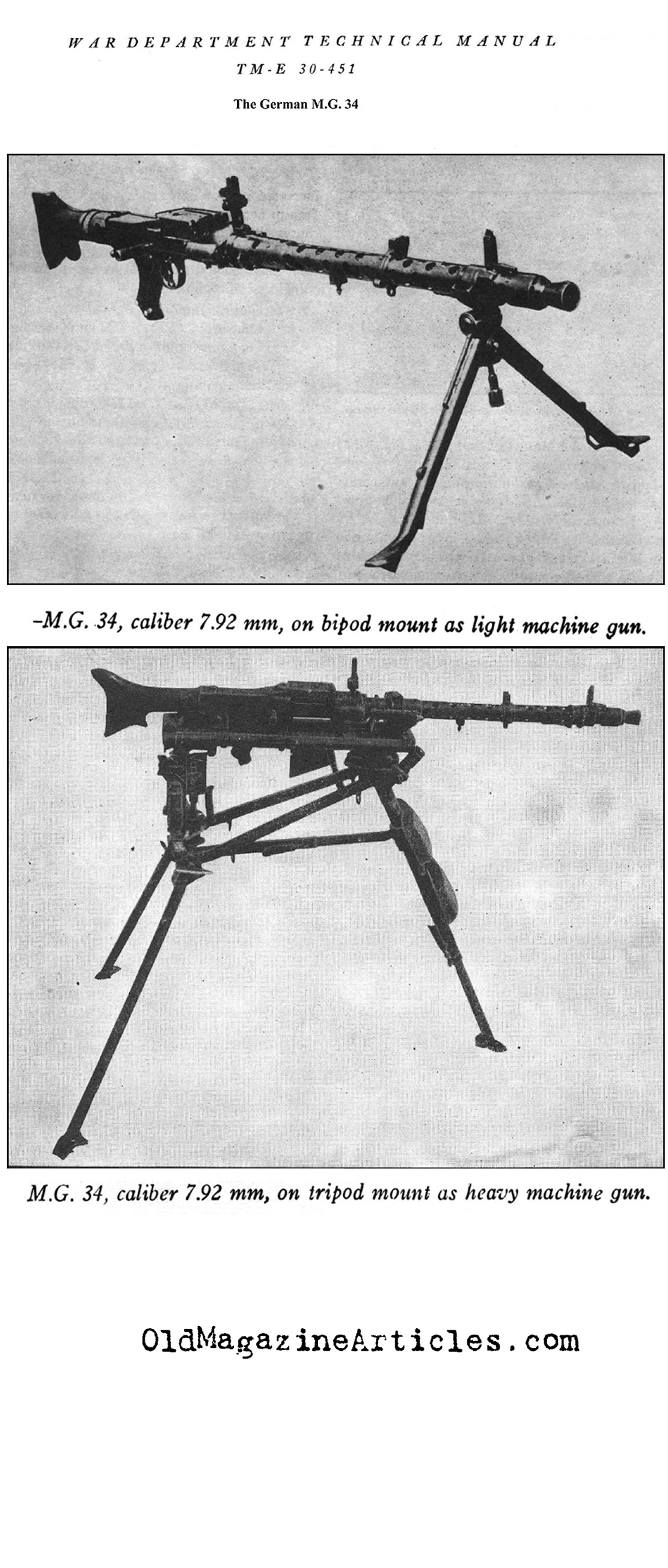 The German M.G. 34 (U.S. Dept. of War, 1945)